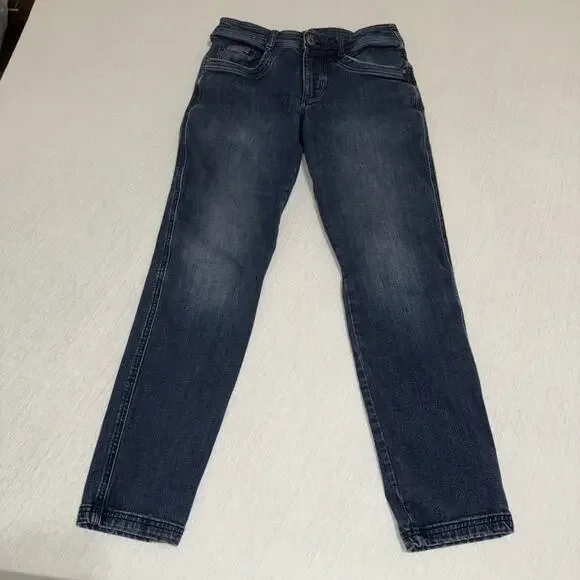 Kuhl Denim Tapered Blue Jeans Size 31x32 Indigo Dye Stretch Mid Rise - Picture 1 of 11